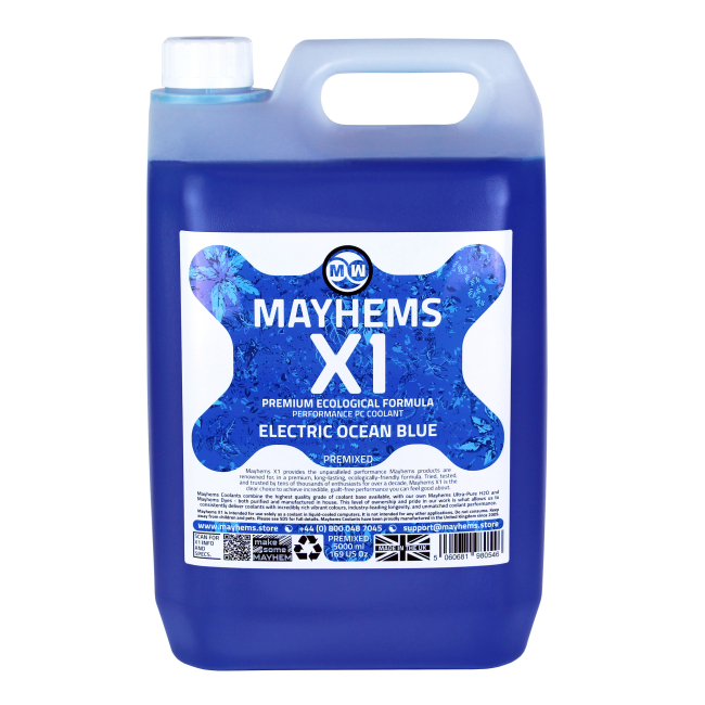 Mayhems X1 Premixed PC Coolant, Electric Ocean Blue, 5l