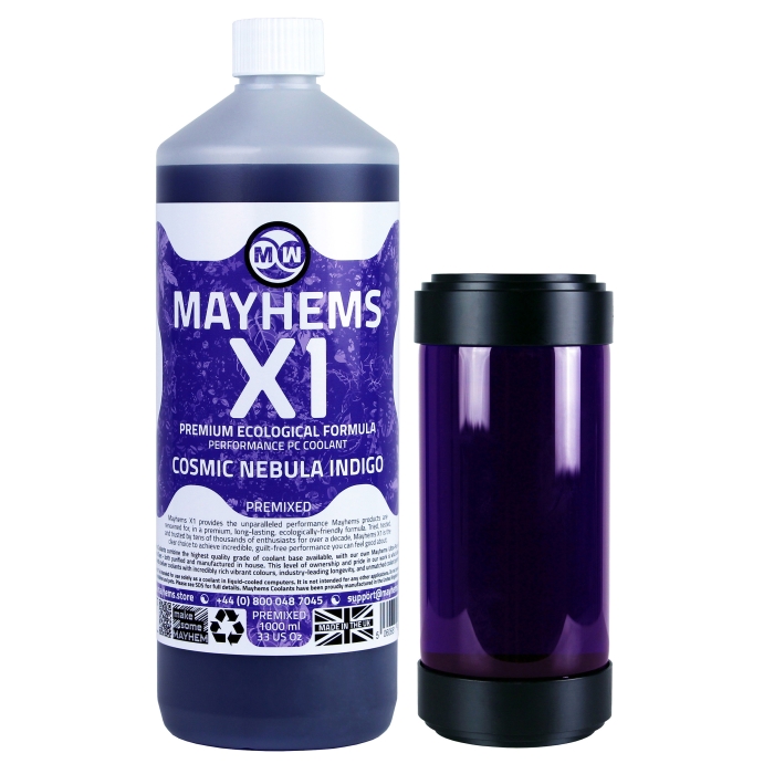 Mayhems - PC Coolant - X1 Premix - Eco Series - Cosmic Nebula Indigo - 1 Litre