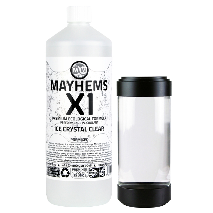 Mayhems - PC Coolant - X1 Premix - Eco Series - Ice Crystal Clear - 1 Litre
