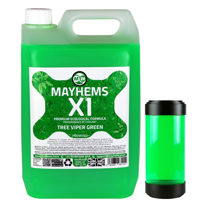 Mayhems - PC Coolant - X1 Premix - Eco Series - Tree Viper Green - 5 Litre
