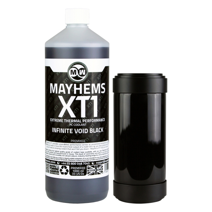 Mayhems - PC Coolant - XT1 Premix - Thermal Performance Series, 1 Litre, Infinite Void Black