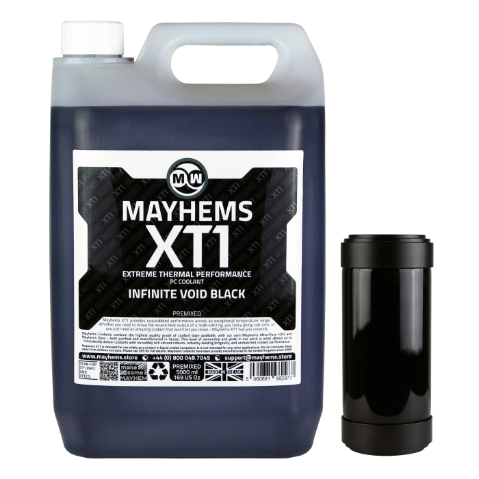 Mayhems - PC Coolant - XT1 Premix - Thermal Performance Series - 5 Litre - Infinite Void Black