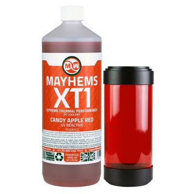 Mayhems - PC Coolant - XT-1 Premix - Thermal Performance Series, 1 Litre, UV Candy Apple Red